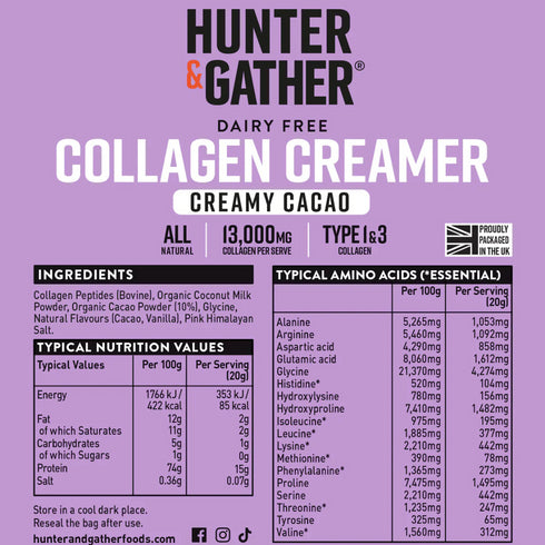 Collagen Creamer | Kollagen rjómakrem með súkkulaði bragði